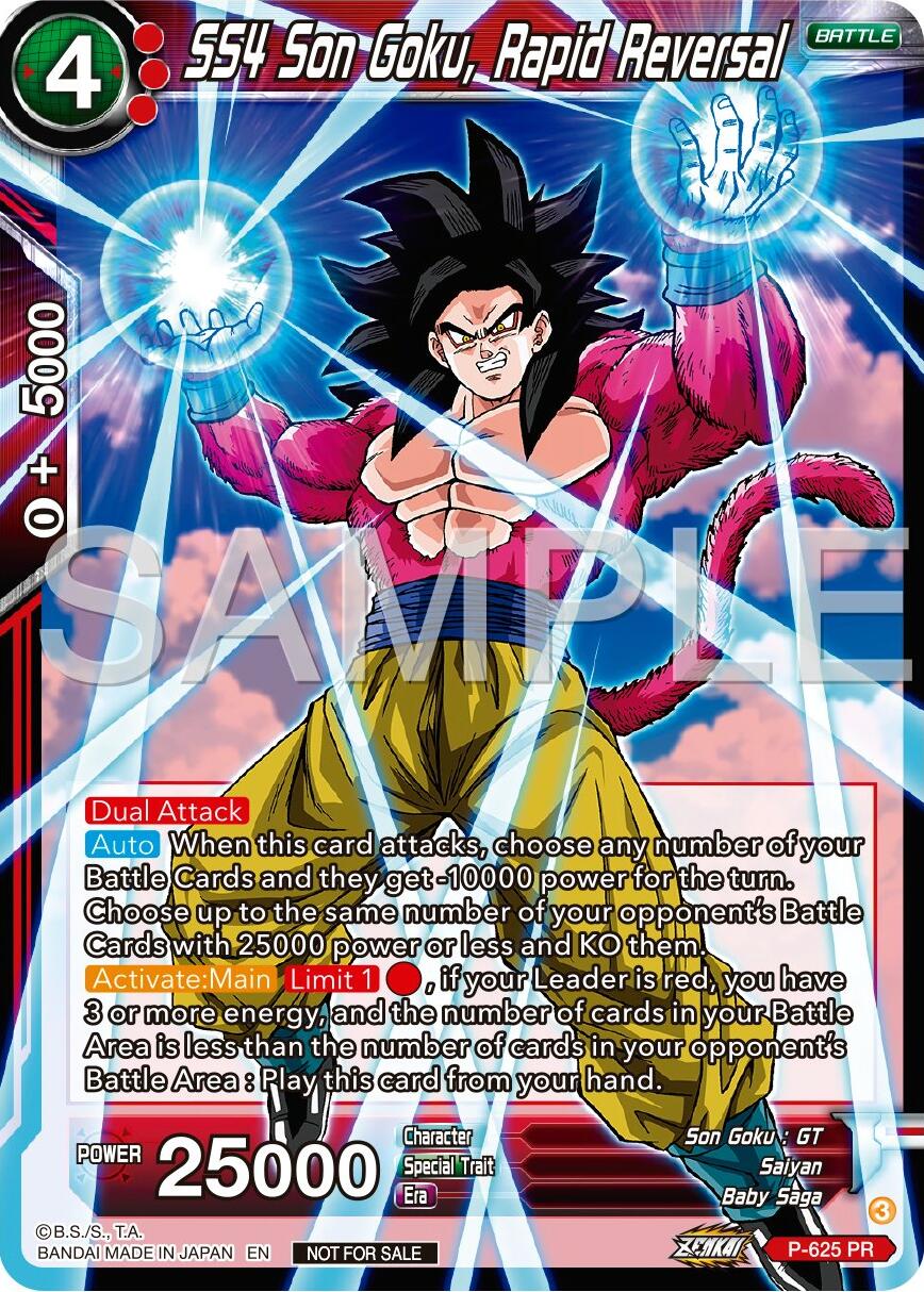 SS4 Son Goku, Rapid Reversal (Zenkai Series Tournament Pack Vol.9) (P-625) [Promotion Cards] | Enigma On Main