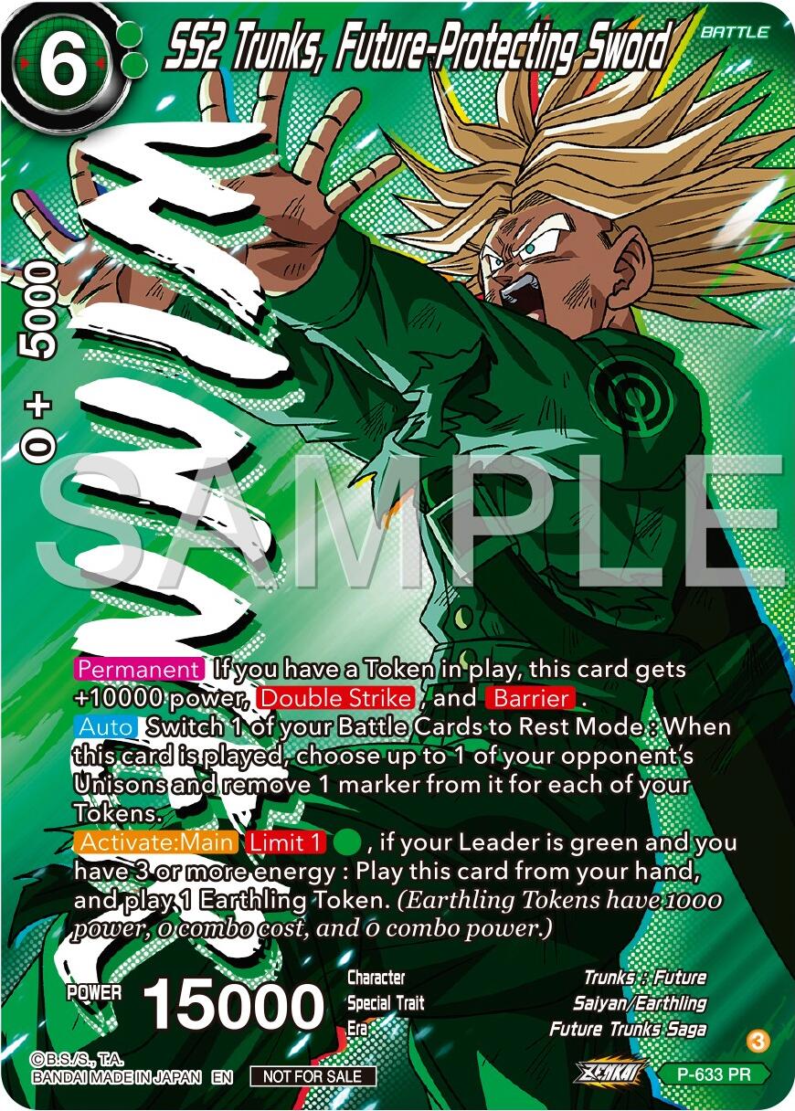 SS2 Trunks, Future-Protecting Sword (Zenkai Series Tournament Pack Vol.9) (Winner) (P-633) [Promotion Cards] | Enigma On Main