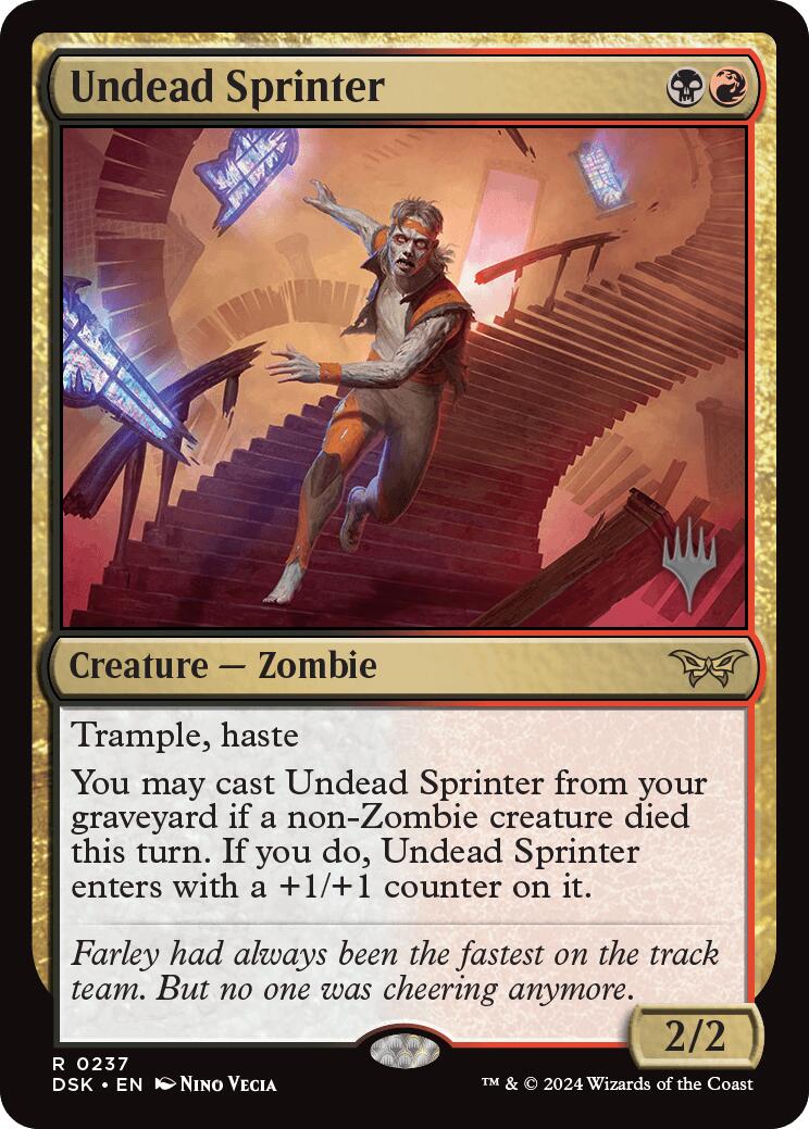 Undead Sprinter (Promo Pack) [Duskmourn: House of Horror Promos] | Enigma On Main