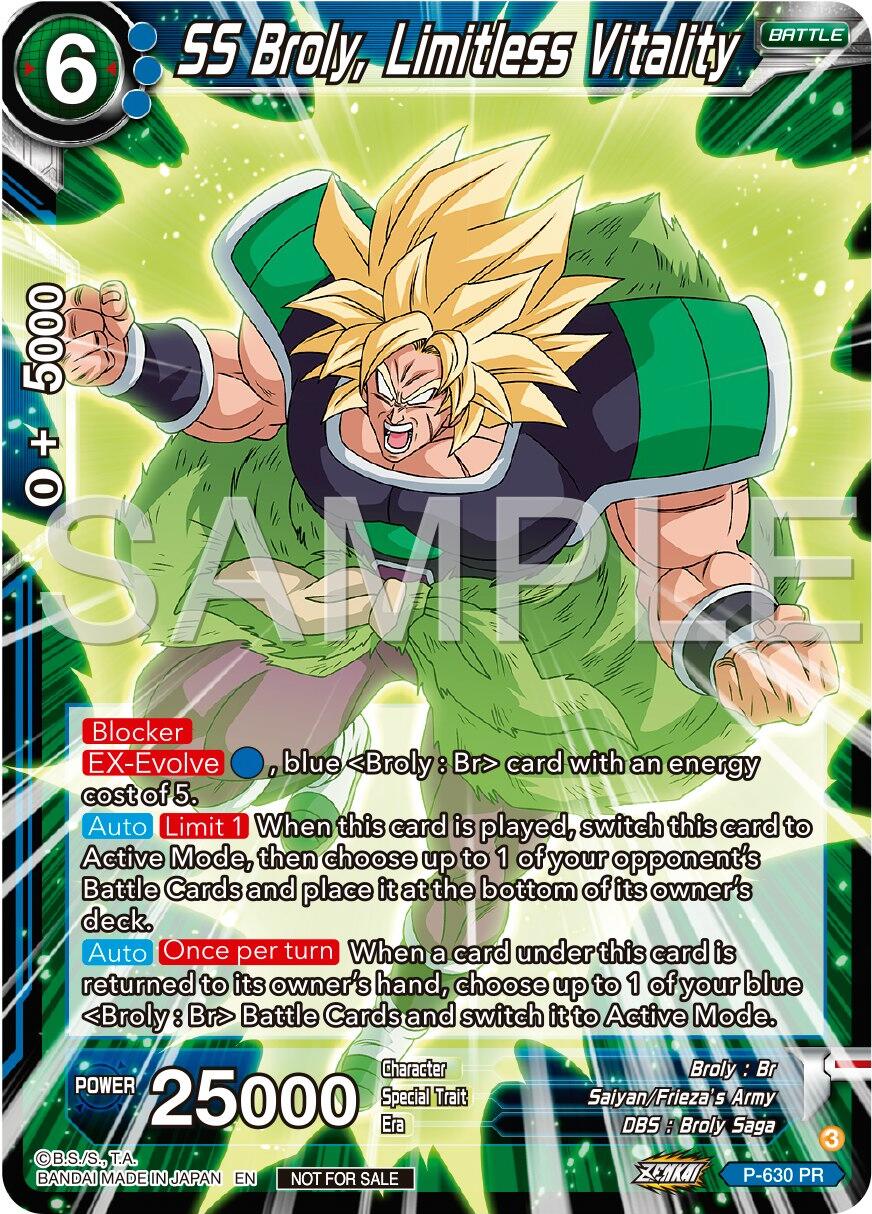 SS Broly, Limitless Vitality (Zenkai Series Tournament Pack Vol.9) (P-630) [Promotion Cards] | Enigma On Main