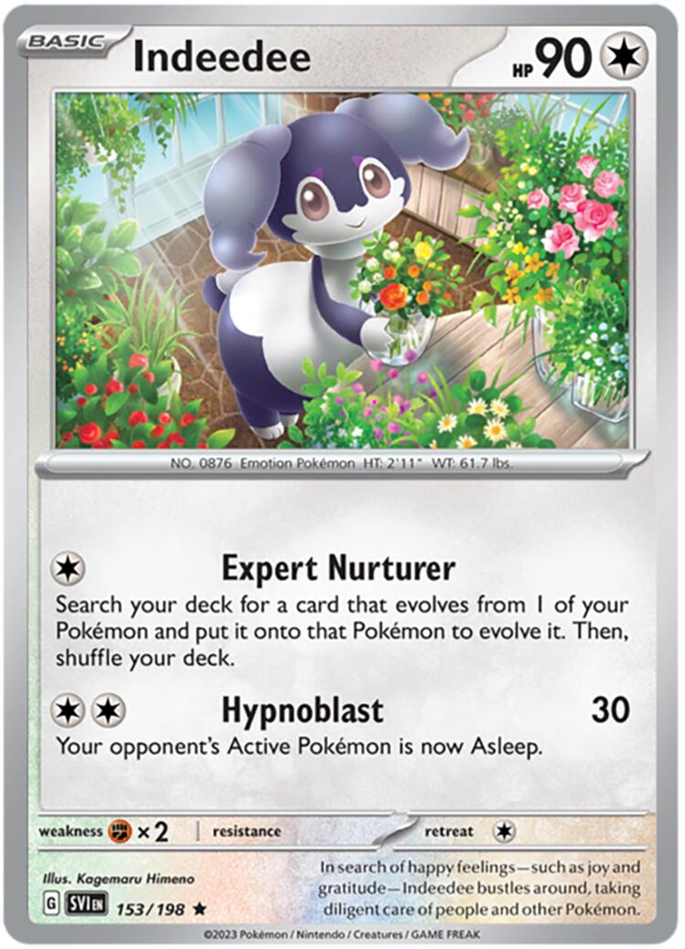 Indeedee (153/198) (Theme Deck Exclusive) [Scarlet & Violet: Base Set] | Enigma On Main