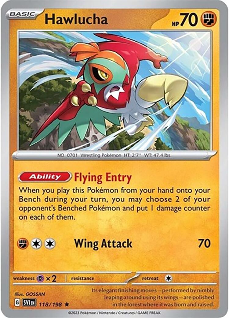 Hawlucha (118/198) (Theme Deck Exclusive) [Scarlet & Violet: Base Set] | Enigma On Main