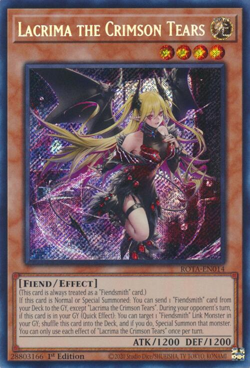 Lacrima the Crimson Tears [ROTA-EN014] Secret Rare | Enigma On Main