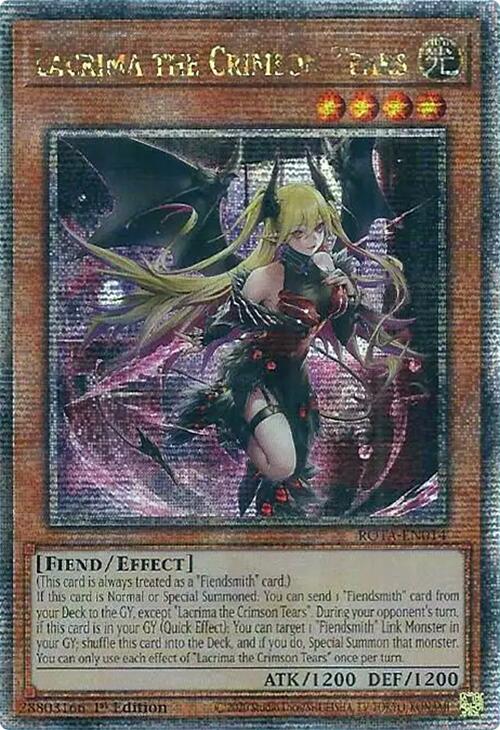 Lacrima the Crimson Tears (Quarter Century Secret Rare) [ROTA-EN014] Quarter Century Secret Rare | Enigma On Main