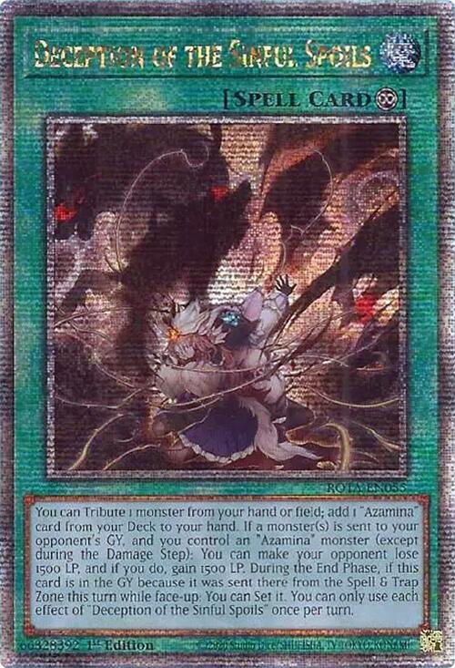Deception of the Sinful Spoils (Quarter Century Secret Rare) [ROTA-EN055] Quarter Century Secret Rare | Enigma On Main