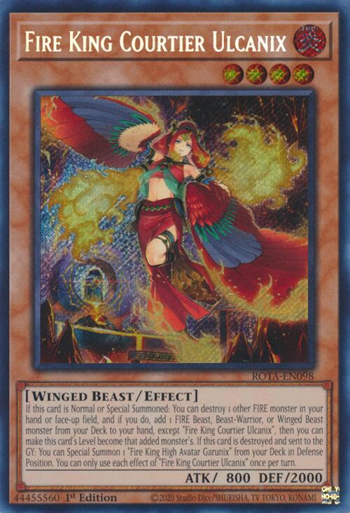 Fire King Courtier Ulcanix [ROTA-EN098] Secret Rare | Enigma On Main