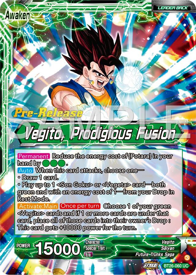 Son Goku & Vegeta // Vegito, Prodigious Fusion (BT26-060) [Ultimate Advent Prerelease Promos] | Enigma On Main