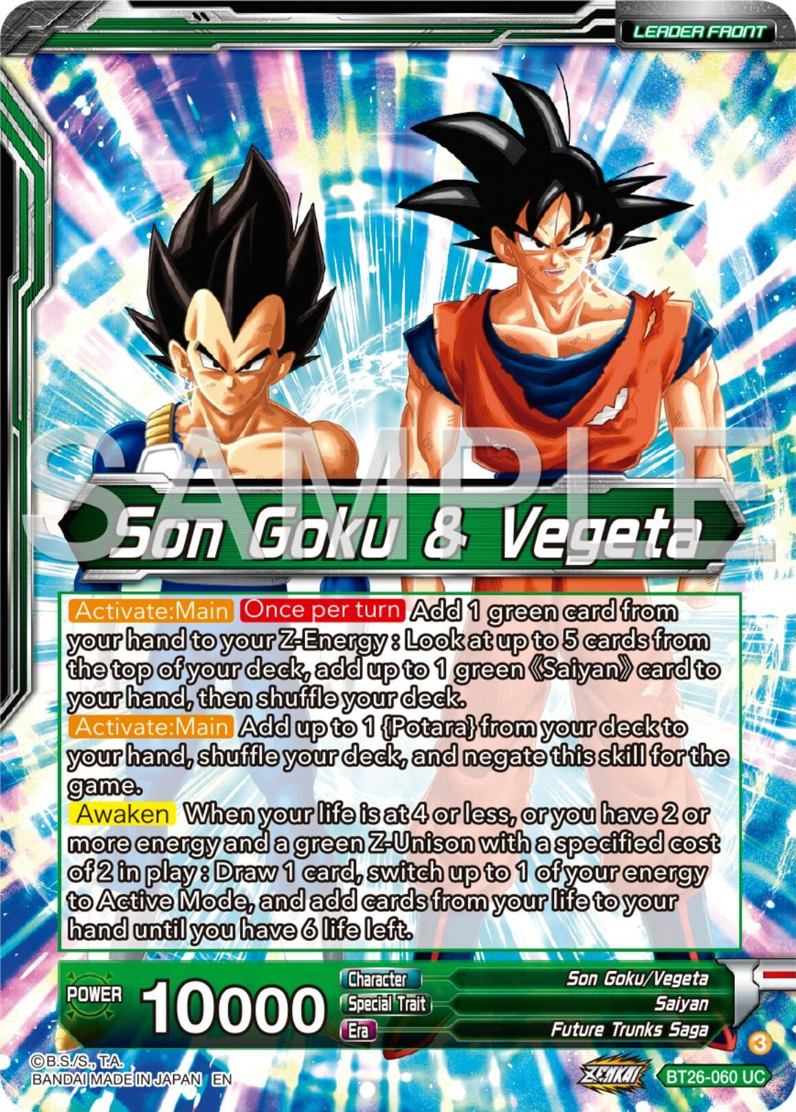 Son Goku & Vegeta // Vegito, Prodigious Fusion (BT26-060) [Ultimate Advent Prerelease Promos] | Enigma On Main