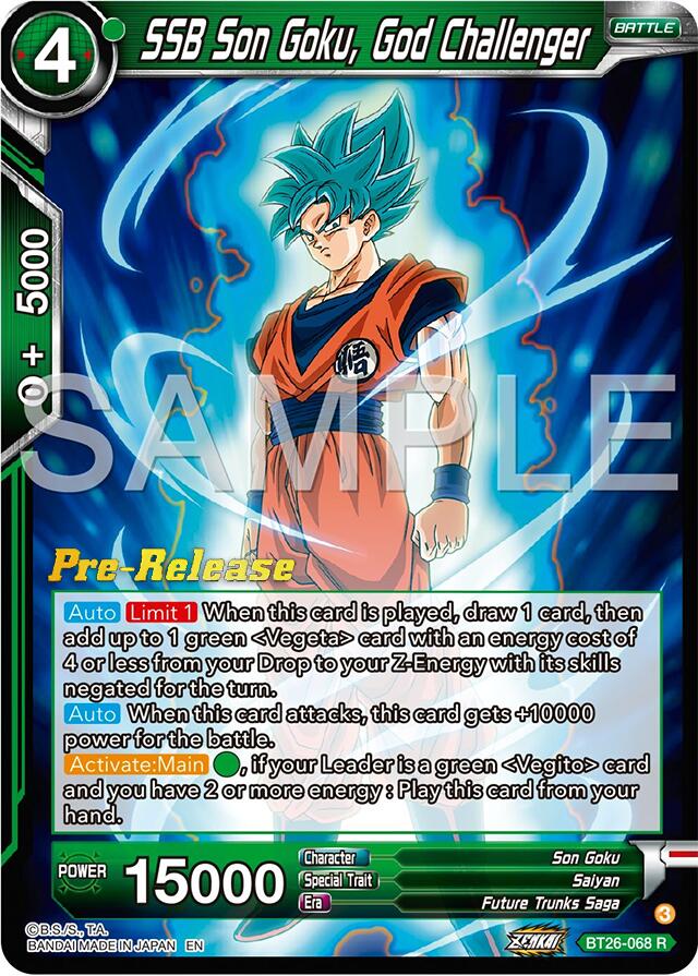 SSB Son Goku, God Challenger (BT26-068) [Ultimate Advent Prerelease Promos] | Enigma On Main