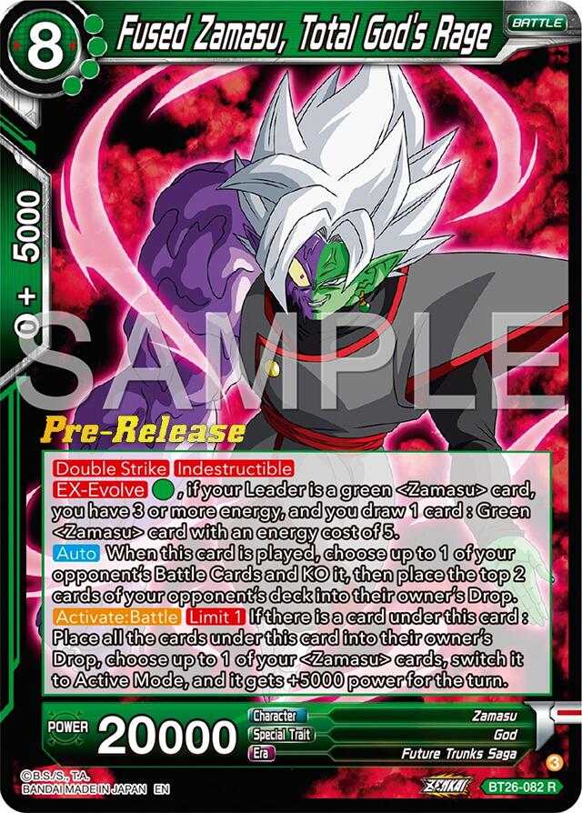 Fused Zamasu, Total God's Rage (BT26-082) [Ultimate Advent Prerelease Promos] | Enigma On Main