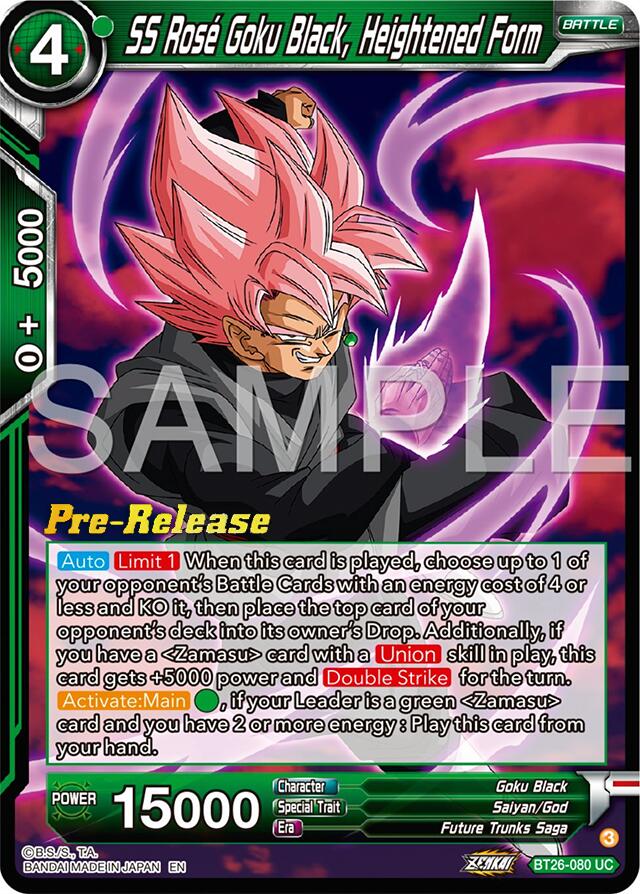 SS Rose Goku Black, Heightened Form (BT26-080) [Ultimate Advent Prerelease Promos] | Enigma On Main