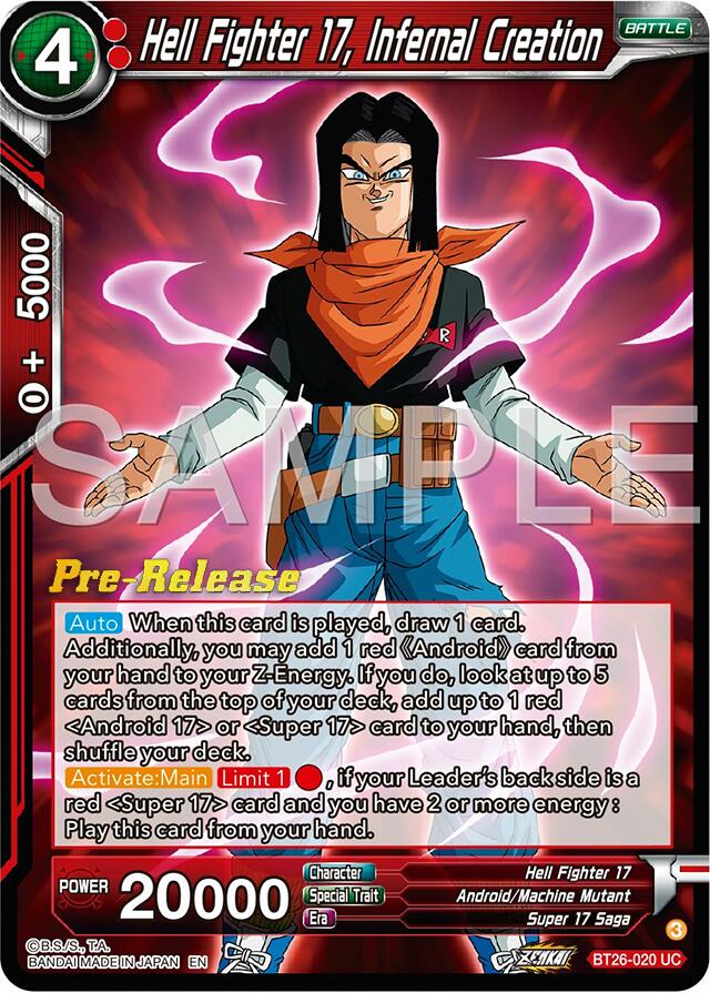 Hell Fighter 17, Infernal Creation (BT26-020) [Ultimate Advent Prerelease Promos] | Enigma On Main