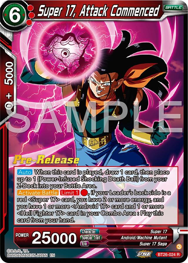 Super 17, Attack Commenced (BT26-024) [Ultimate Advent Prerelease Promos] | Enigma On Main