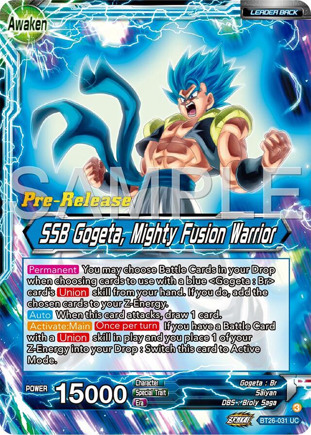 Gogeta // SSB Gogeta, Mighty Fusion Warrior (BT26-031) [Ultimate Advent Prerelease Promos] | Enigma On Main