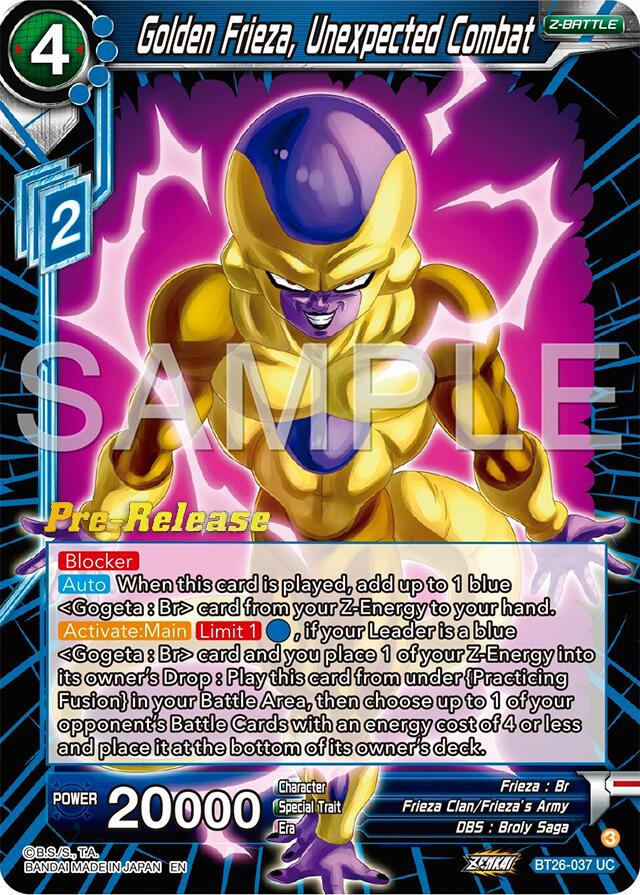 Golden Frieza, Unexpected Combat (BT26-037) [Ultimate Advent Prerelease Promos] | Enigma On Main