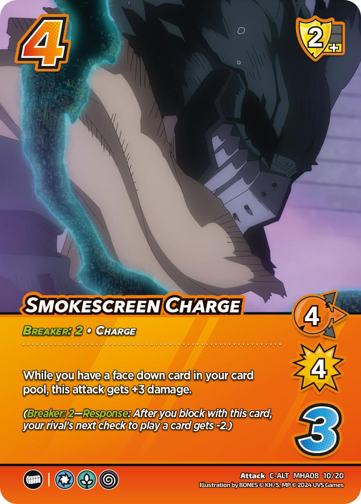 Smokescreen Charge (Alternate Art) [Challenger Series: My Hero Academia - Dark Hero Arc] | Enigma On Main