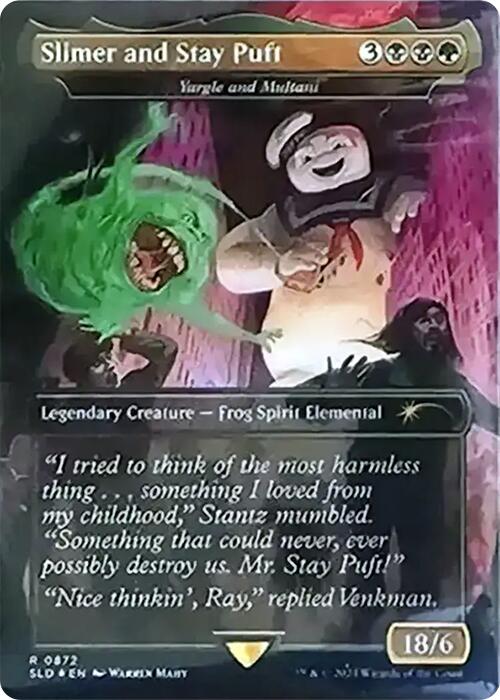 Slimer and Stay Puft - Yargle and Multani (Rainbow Foil) [Secret Lair Drop Series] | Enigma On Main
