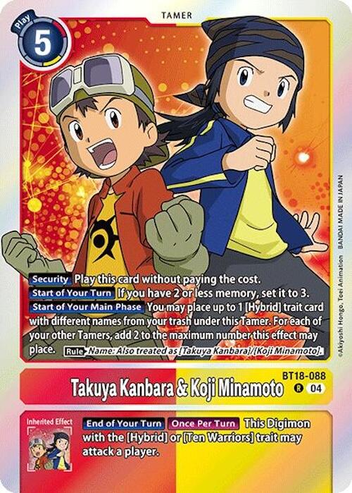 Takuya Kanbara & Koji Minamoto [BT18-088] [Release Special Booster 2.0] | Enigma On Main