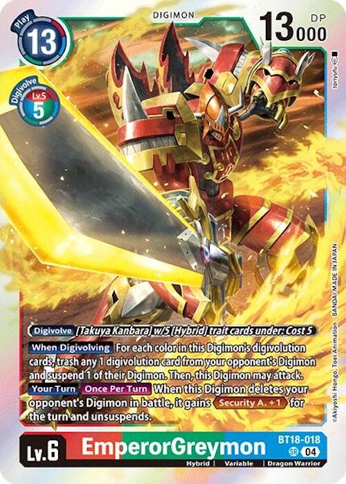 EmperorGreymon [BT18-018] [Release Special Booster Ver.2.0] | Enigma On Main