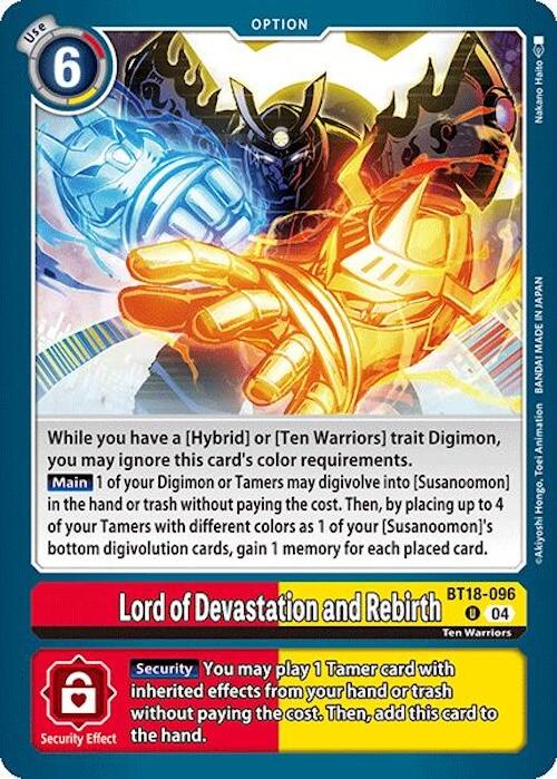 Lord of Devastation and Rebirth [BT18-096] [Release Special Booster 2.0] | Enigma On Main