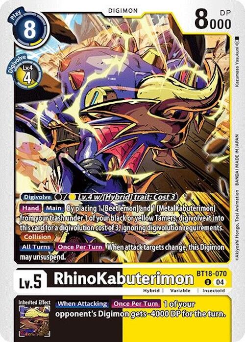 RhinoKabuterimon [BT18-070] [Release Special Booster 2.0] | Enigma On Main