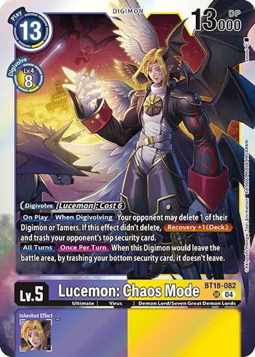 Lucemon: Chaos Mode [BT18-082] [Release Special Booster 2.0] | Enigma On Main