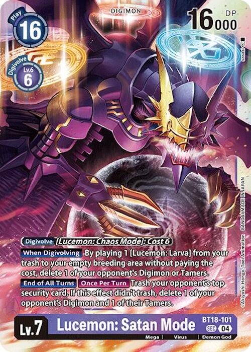 Lucemon: Satan Mode [BT18-101] [Release Special Booster 2.0] | Enigma On Main