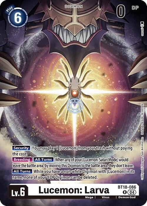 Lucemon: Larva [BT18-086] [Release Special Booster 2.0] | Enigma On Main