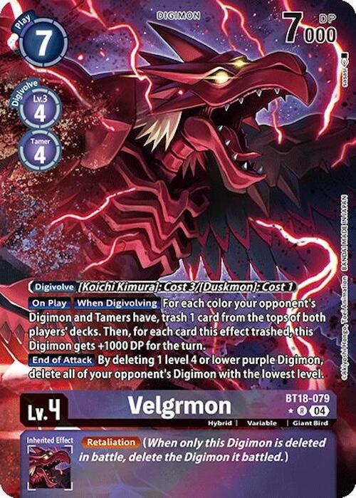 Velgrmon [BT18-079] (Alternate Art) [Release Special Booster Ver.2.0] | Enigma On Main