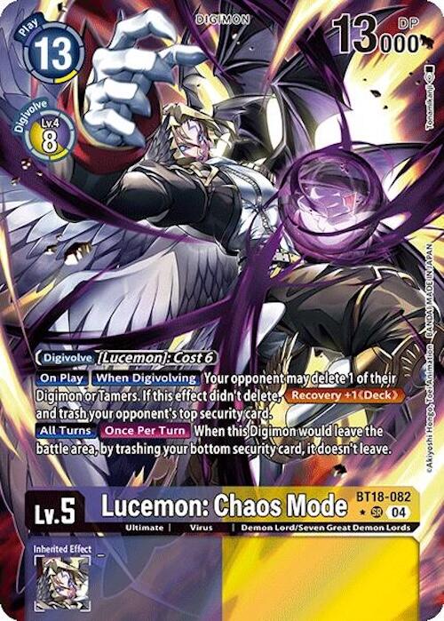 Lucemon: Chaos Mode [BT18-082] (Alternate Art) [Release Special Booster 2.0] | Enigma On Main