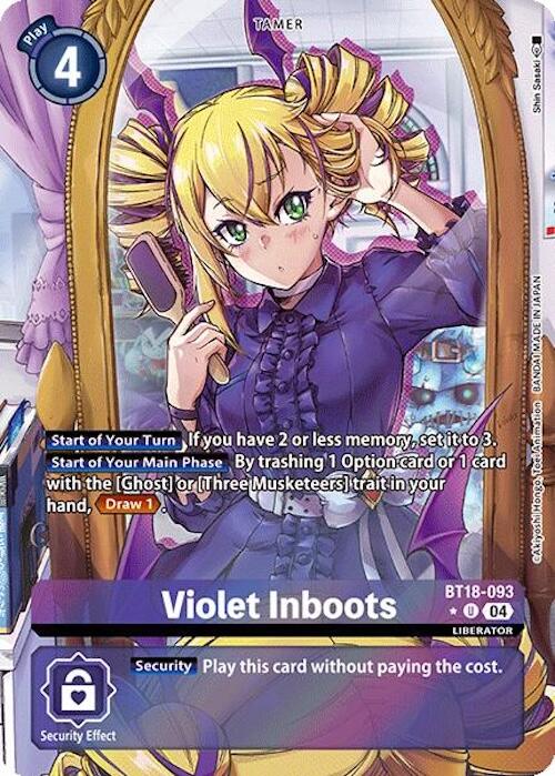 Violet Inboots [BT18-093] (Alternate Art) [Release Special Booster 2.0] | Enigma On Main