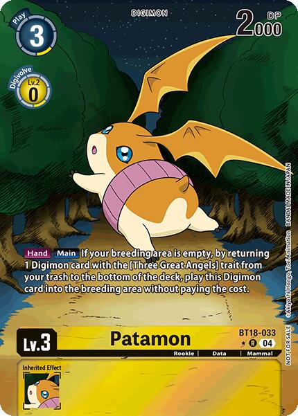 Patamon [BT18-033] (Release Special Booster 2.0: Box Promotion Pack) [Release Special Booster 2.0] | Enigma On Main