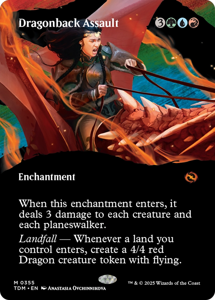 Dragonback Assault (Borderless) [Tarkir: Dragonstorm] | Enigma On Main