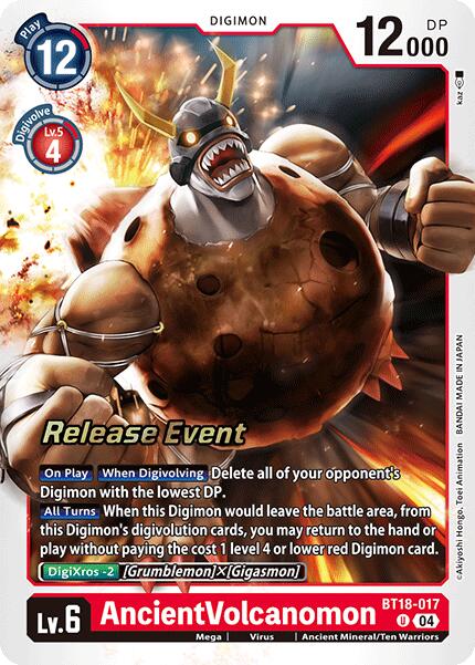 AncientVolcanomon [BT18-017] [Release Special Booster Ver.2.0 Pre-Release Cards] | Enigma On Main