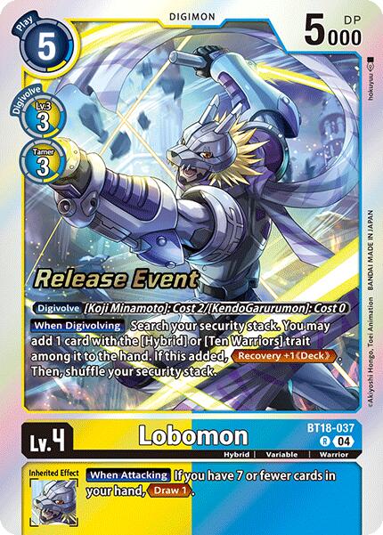 Lobomon [BT18-037] [Release Special Booster Ver.2.0 Pre-Release Cards] | Enigma On Main