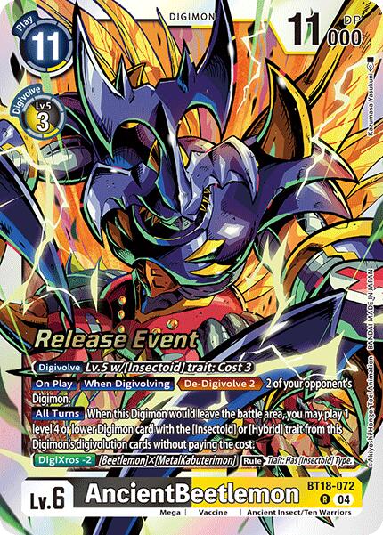 AncientBeetlemon [BT18-072] [Release Special Booster Ver.2.0 Pre-Release Cards] | Enigma On Main