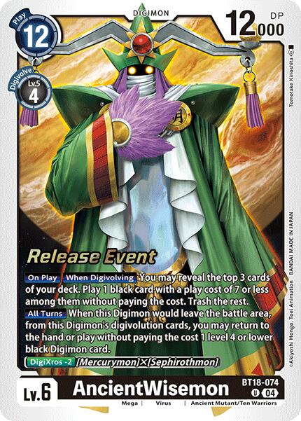 AncientWisemon [BT18-074] [Release Special Booster Ver.2.0 Pre-Release Cards] | Enigma On Main