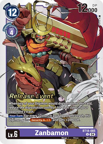 Zanbamon [BT18-085] [Release Special Booster Ver.2.0 Pre-Release Cards] | Enigma On Main