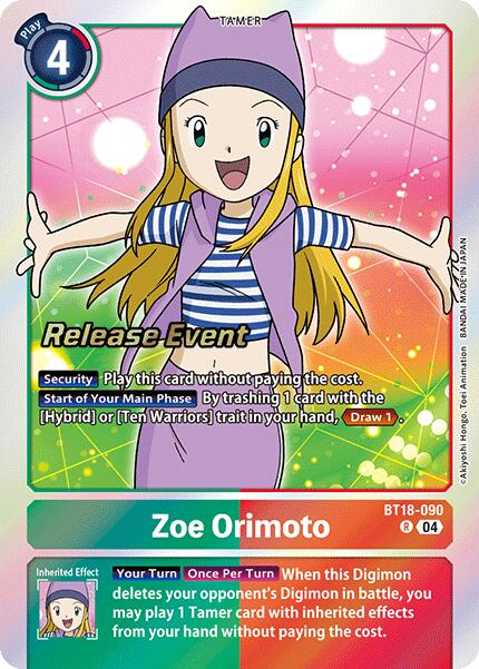 Zoe Orimoto [BT18-090] [Release Special Booster Ver.2.0 Pre-Release Cards] | Enigma On Main