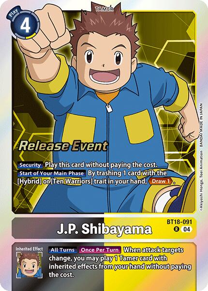 J.P. Shibayama [BT18-091] [Release Special Booster Ver.2.0 Pre-Release Cards] | Enigma On Main