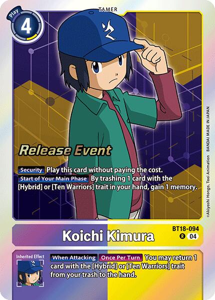 Koichi Kimura [BT18-094] [Release Special Booster Ver.2.0 Pre-Release Cards] | Enigma On Main