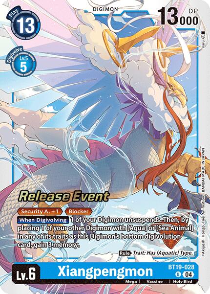 Xiangpengmon [BT19-028] [Release Special Booster Ver.2.0 Pre-Release Cards] | Enigma On Main