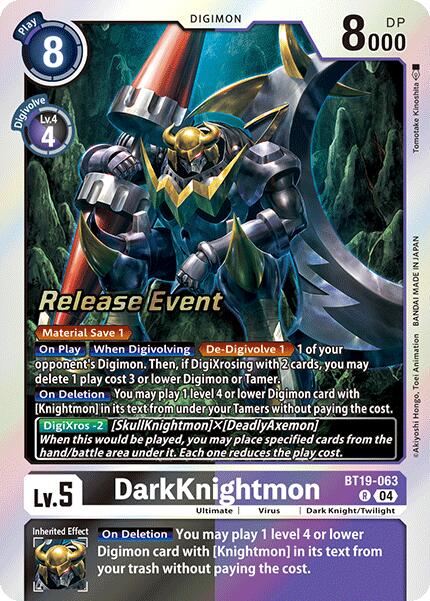 DarkKnightmon [BT19-063] [Release Special Booster Ver.2.0 Pre-Release Cards] | Enigma On Main