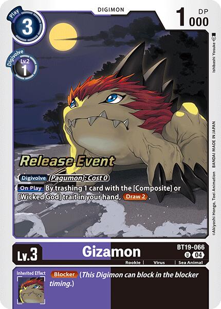 Gizamon [BT19-066] [Release Special Booster Ver.2.0 Pre-Release Cards] | Enigma On Main