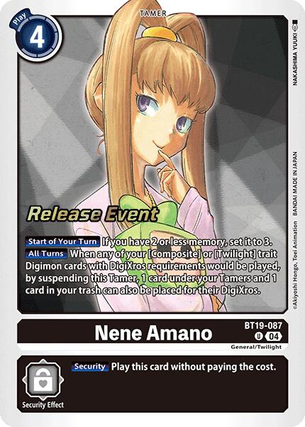 Nene Amano [BT19-087] [Release Special Booster Ver.2.0 Pre-Release Cards] | Enigma On Main