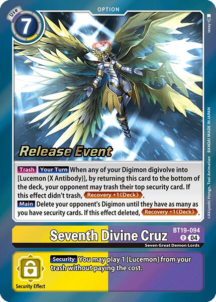 Seventh Divine Cruz [BT19-094] [Release Special Booster Ver.2.0 Pre-Release Cards] | Enigma On Main