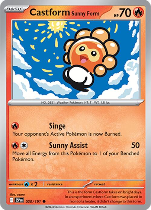 Castform Sunny Form (020/191) [Scarlet & Violet: Surging Sparks] | Enigma On Main