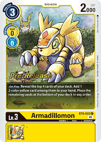 Armadillomon [BT8-033] [New Awakening Pre-Release Cards] | Enigma On Main