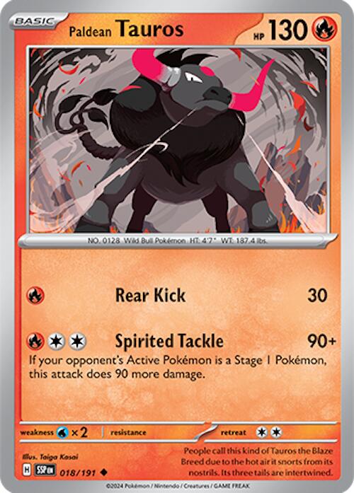 Paldean Tauros (018/191) [Scarlet & Violet: Surging Sparks] | Enigma On Main