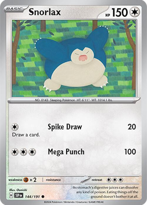 Snorlax (144/191) [Scarlet & Violet: Surging Sparks] | Enigma On Main